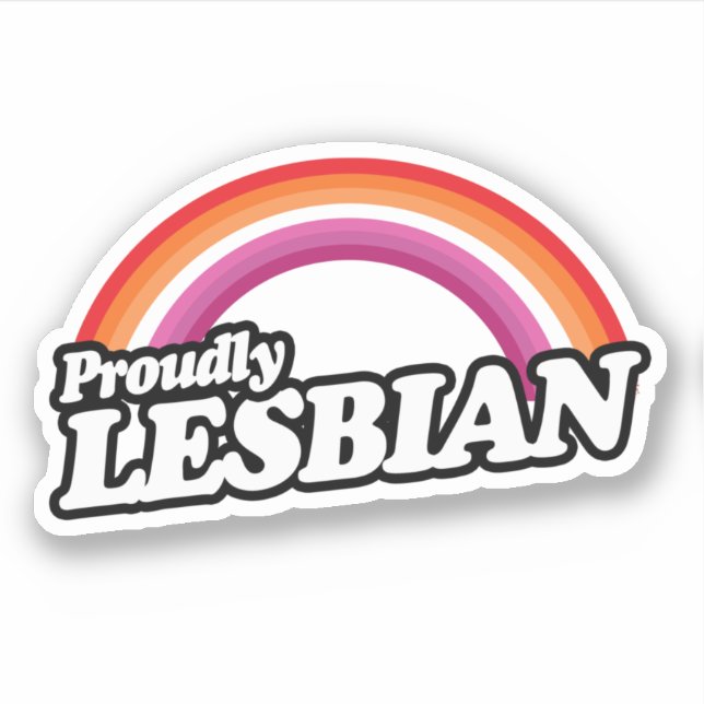 Sticker Lesbienne et fière (Devant)