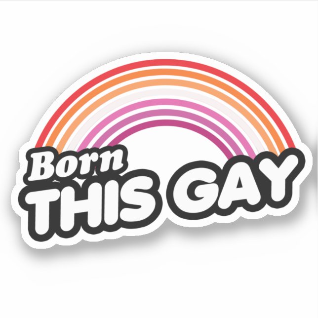 Sticker Lesbienne - Né.e comme ça (Devant)