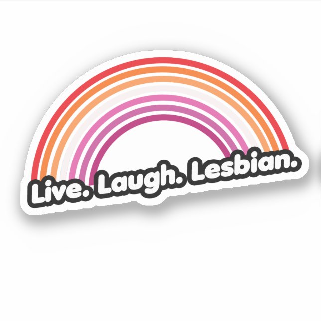 Sticker "Lesbienne riant en direct" (Devant)