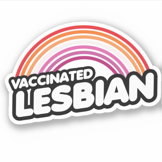 STICKER LESBIENNE VACCINÉE (Devant)