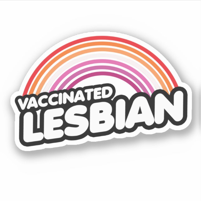 STICKER LESBIENNE VACCINÉE (Devant)