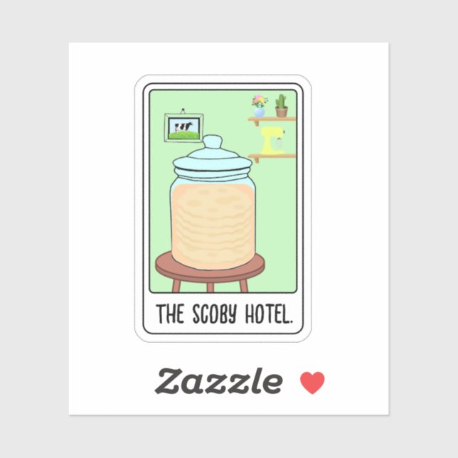 Sticker LeScobyHotel-TarotCard (Feuille)