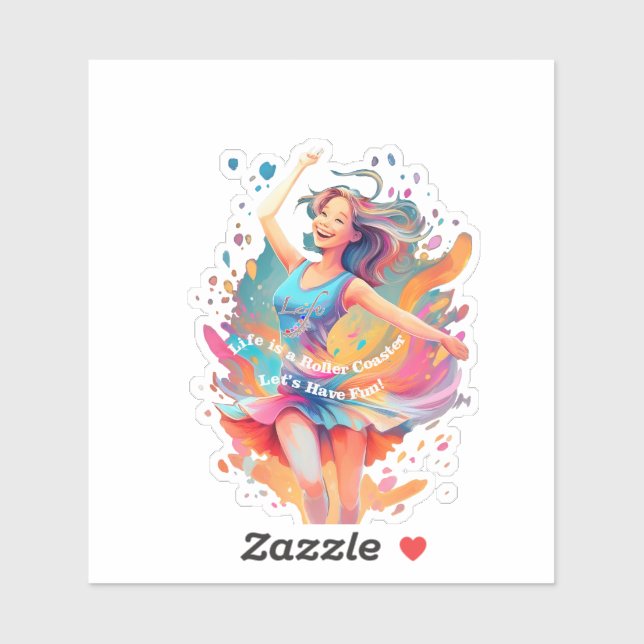 Sticker Let's Have Fun,Life a Roller Coaster (Feuille)