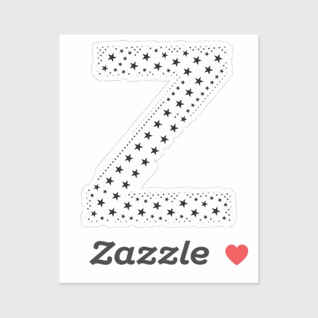 STICKER LETTERS MADE OF BLACK STARS (Feuille)