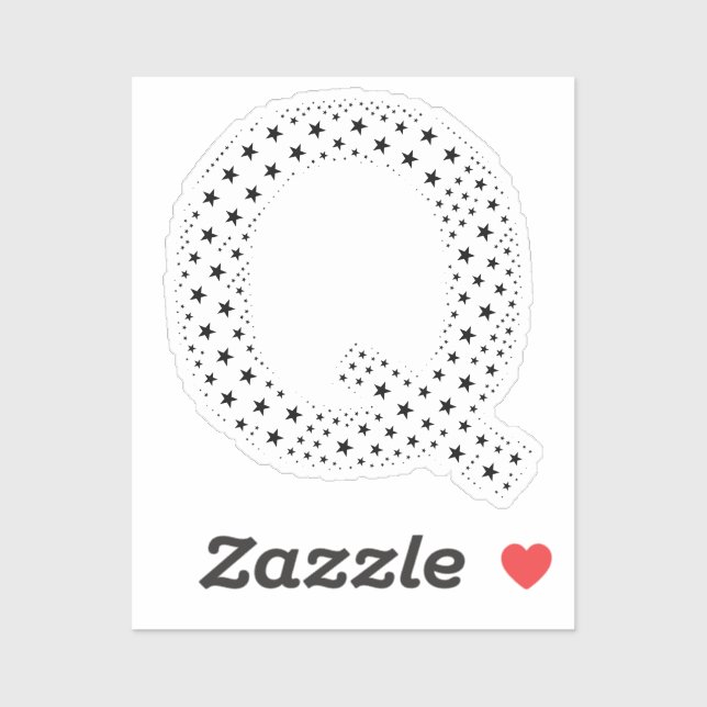 STICKER LETTERS MADE OF BLACK STARS (Feuille)