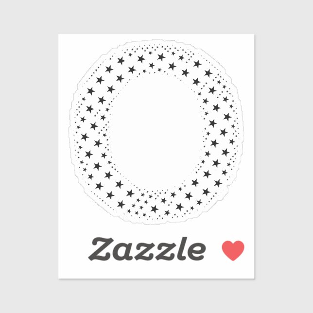 STICKER LETTERS MADE OF BLACK STARS (Feuille)