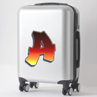 Sticker Lettre A - flammes