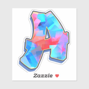 Sticker Lettre A _ Lettres alphabétiques Graffiti