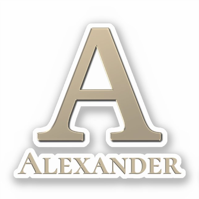 Sticker Lettre A Monogramme initial (Recto)