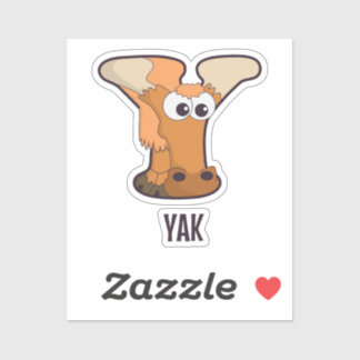 Sticker Lettre alphabet animal - Y (yak)