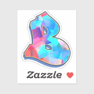 Sticker Lettre B - Color Mix