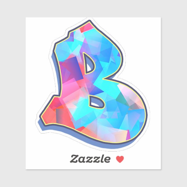 Sticker Lettre B _ Graffiti Lettres alphabétiques (Feuille)