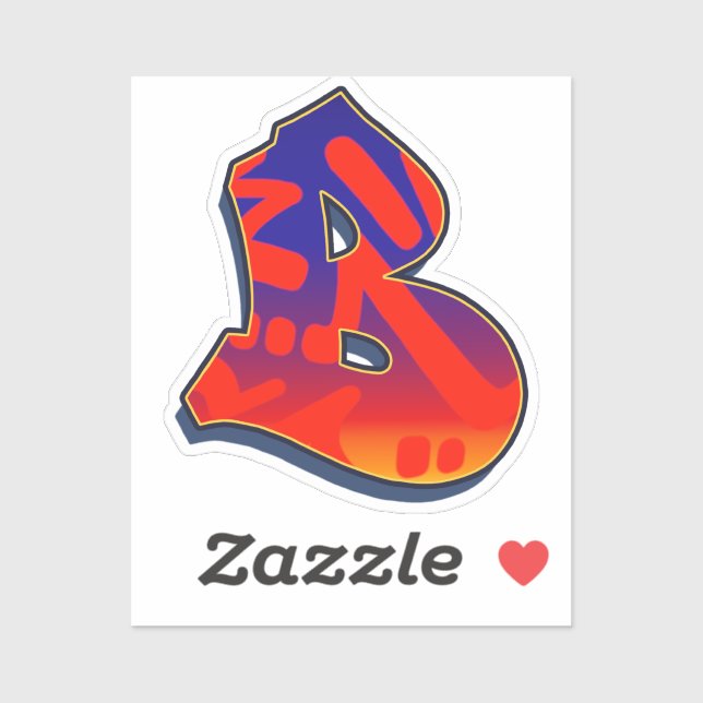 Sticker Lettre B - Night Sky (Feuille)