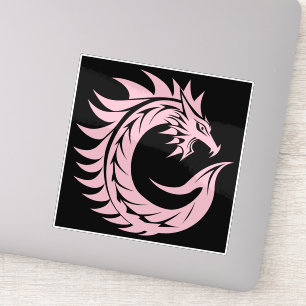 Sticker Lettre C de style dragon, alphabet du dragon, mono