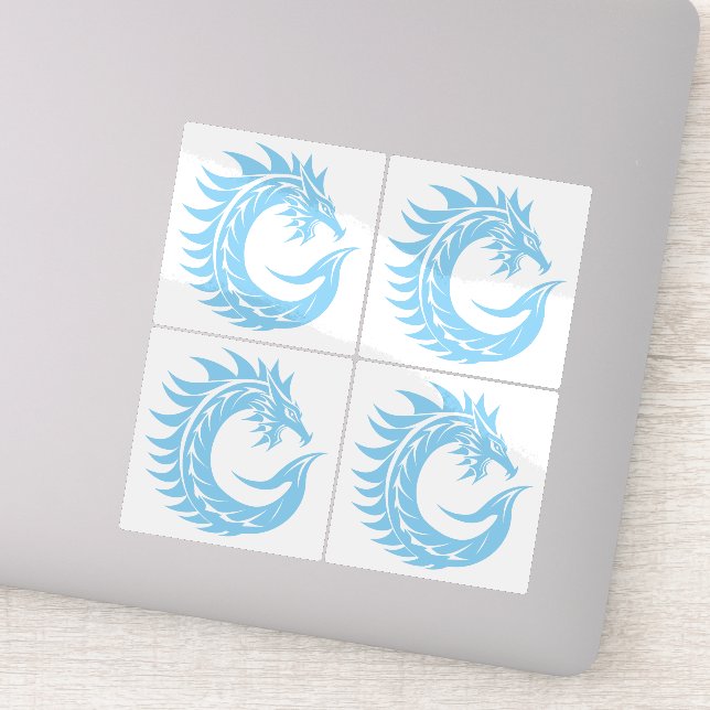 Sticker Lettre C de style dragon, alphabet du dragon, mono (Détail)