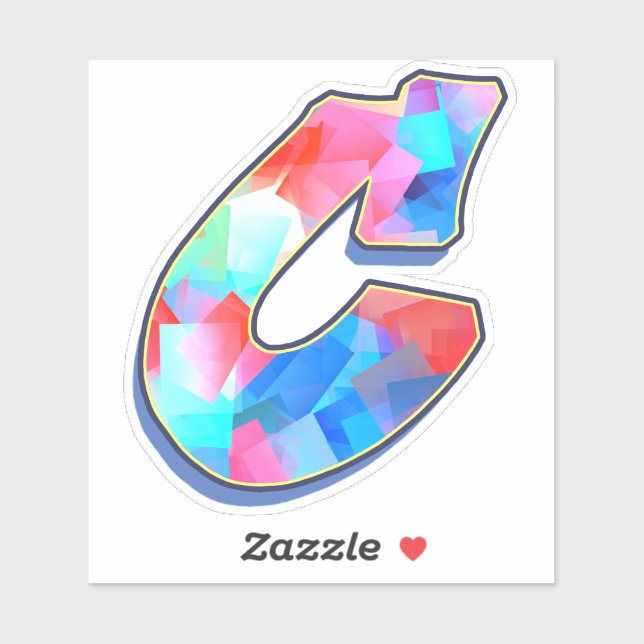 Sticker Lettre C _ Graffiti Alphabet Lettres (Feuille)