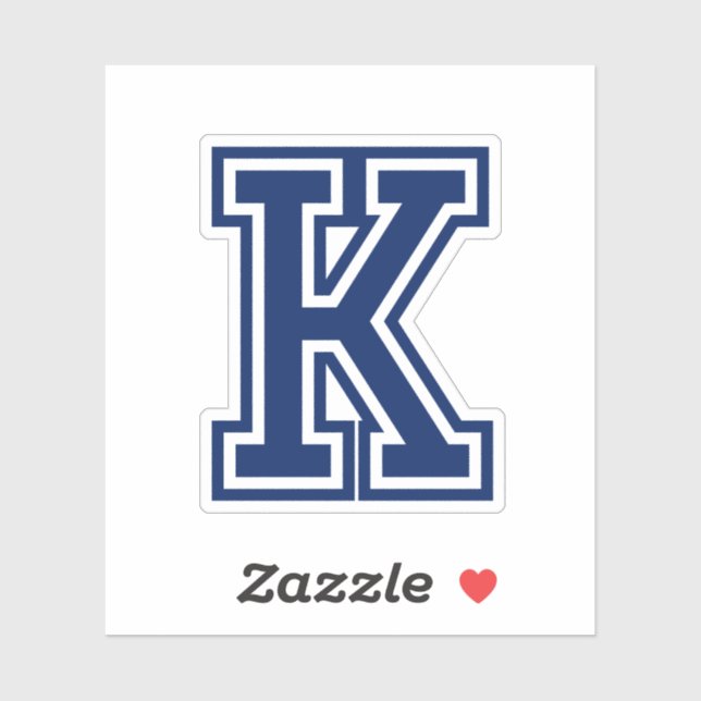 Sticker Lettre couleur personnalisée K sportage collège al (Feuille)