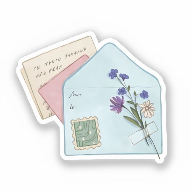 Sticker Lettre d'amour vintage (Recto)
