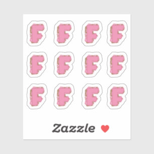 Sticker Lettre de café F : feuille d'initiale de monogramm