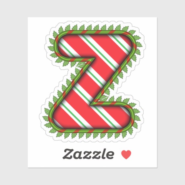 Sticker Lettre de Noël Z (Feuille)