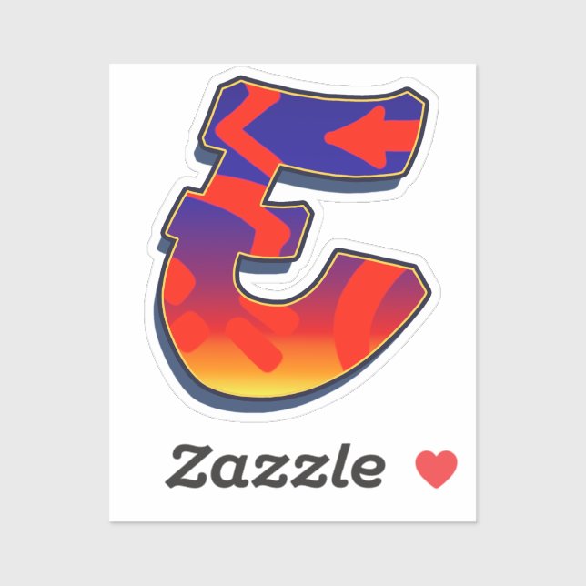 Sticker Lettre E - Night Sky (Feuille)