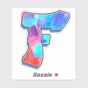 Sticker Lettre F _ Graffiti Alphabet Lettres