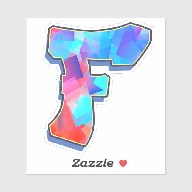 Sticker Lettre F _ Graffiti Alphabet Lettres (Feuille)