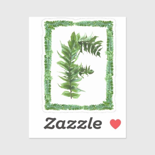 Sticker Lettre F Monogramme initial, Alphabet de Ferme ver (Feuille)