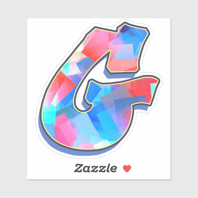 Sticker Lettre G _ Graffiti Alphabet Lettres (Feuille)