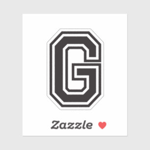 Sticker Lettre G sporty college alphabet de police