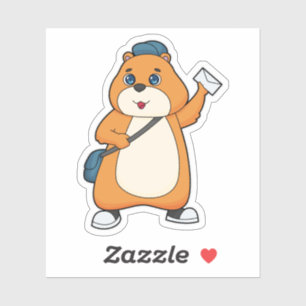 Sticker Lettre hamster Postman