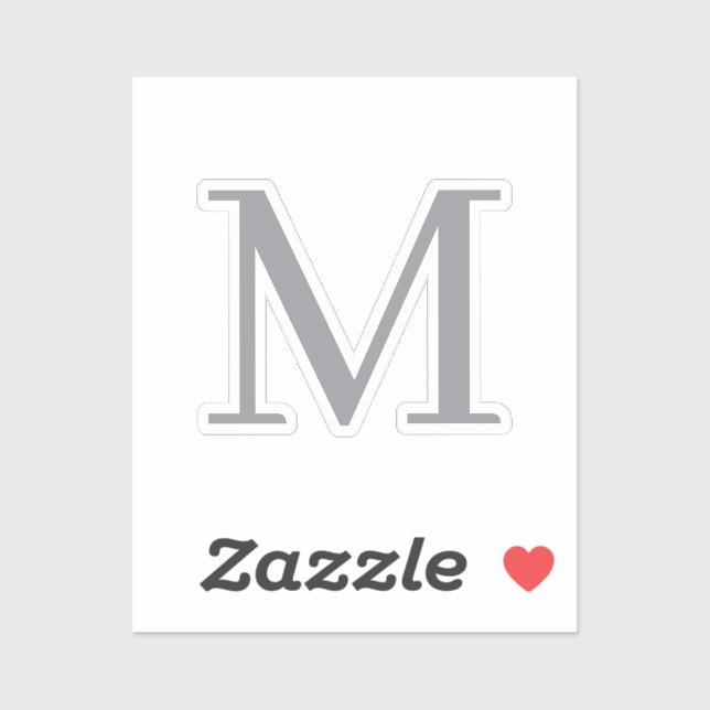 STICKER LETTRE INITIALE GRECQUE CHIC MOYENNE (Feuille)