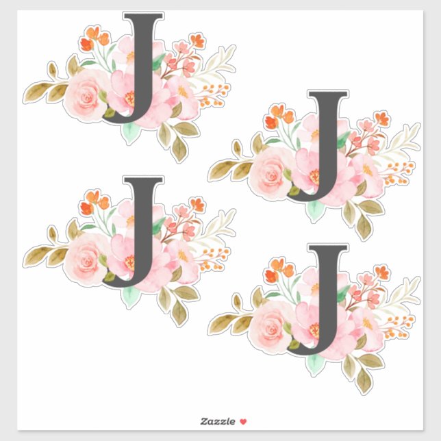 Sticker Lettre J (Feuille)