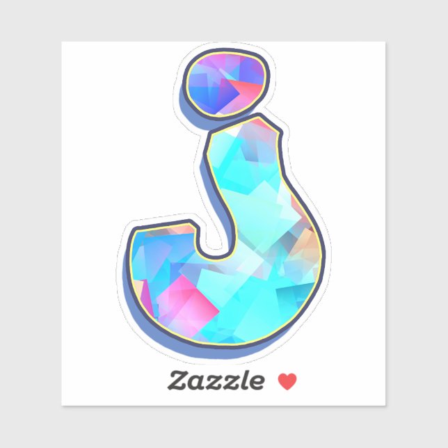 Sticker Lettre J _ Graffiti Lettres alphabétiques (Feuille)