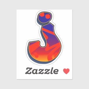 Sticker Lettre J - Night Sky