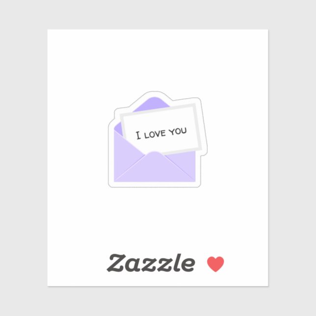 Sticker Lettre Je T'Aime (Feuille)