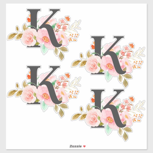 Sticker Lettre K (Feuille)