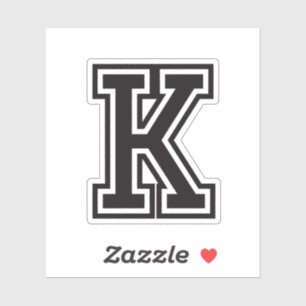 Sticker Lettre K sporty college alphabet de police