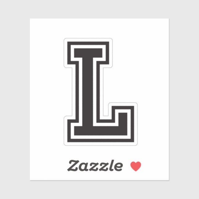 Sticker Lettre L sporty college police alphabet (Feuille)
