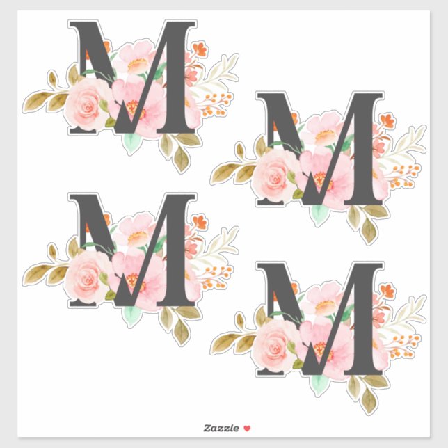 Sticker Lettre M (Feuille)