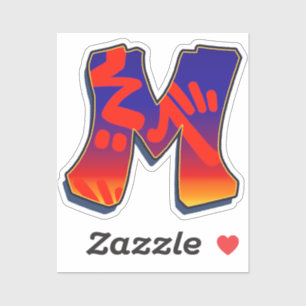 Sticker Lettre M - Night Sky