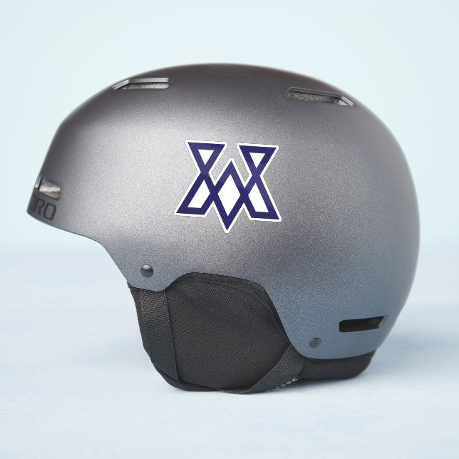 Sticker Lettre minimale VA Classique  (Côté casque)