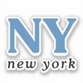 Sticker Lettre Moderne Bleue de New York City