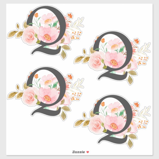 Sticker Lettre Q (Feuille)