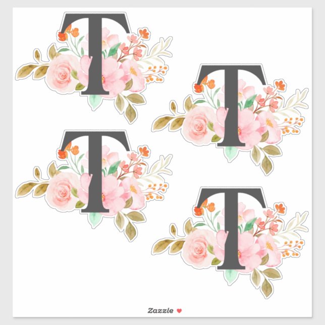 Sticker Lettre T (Feuille)