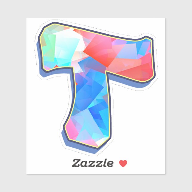 Sticker Lettre T_ Graffiti lettres alphabet (Feuille)