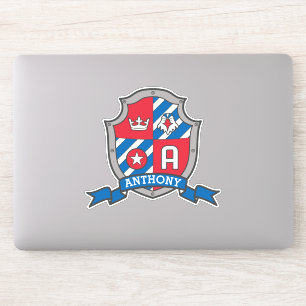 Sticker Lettre Un nom personnalisé Anthony aigle chevalier
