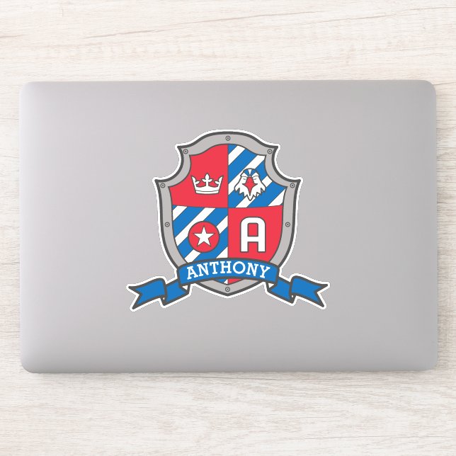 Sticker Lettre Un nom personnalisé Anthony aigle chevalier (Ordinateur)