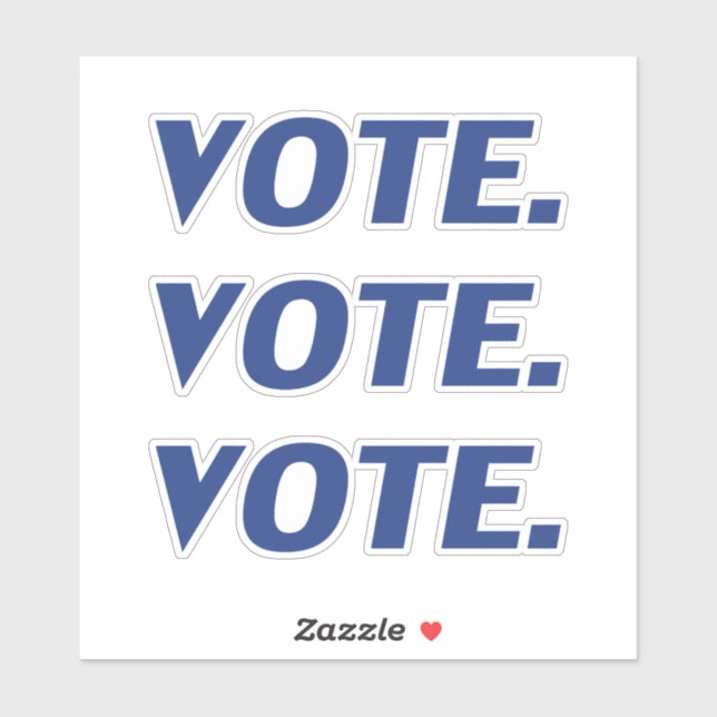 Sticker lettres bleues "vote" - (Feuille)