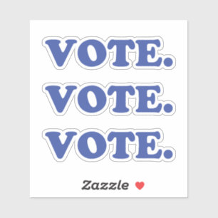 Sticker lettres bleues "vote" -